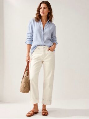 Frye White Straight-Leg Women’s Jeans